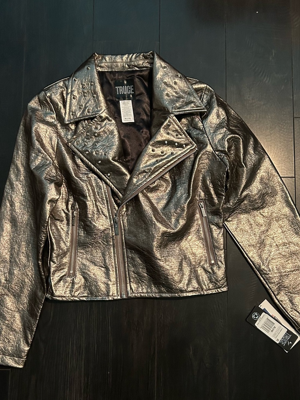 Metallic Gold Moto Jacket